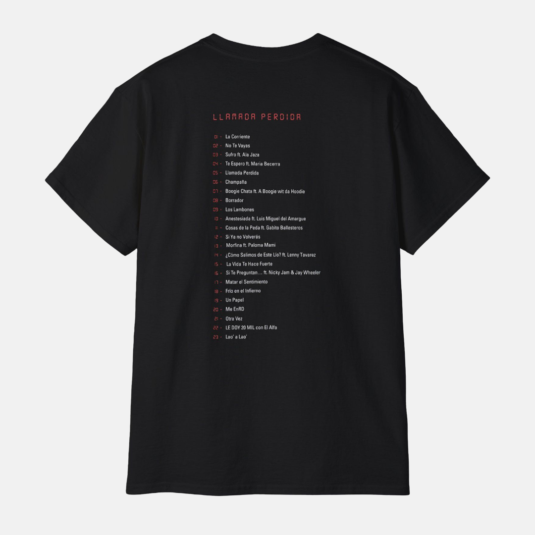PRINCE ROYCE | “LLAMADA PERDIDA” SONG LIST T-SHIRT